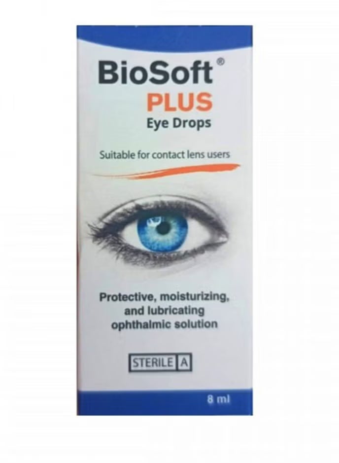 Biosoft Plus Eye Drops 8 Ml - Image 1