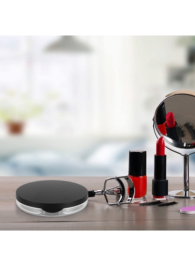 Artibetter Loose Powder Container 2Pcs Loose Powder Containers With Elasticated Net Sifter Mirror And Puff 5G Loose Powder Compact Case Case For Diy Makeup And Travel ( Black ) Travel Powder Container - Image 5