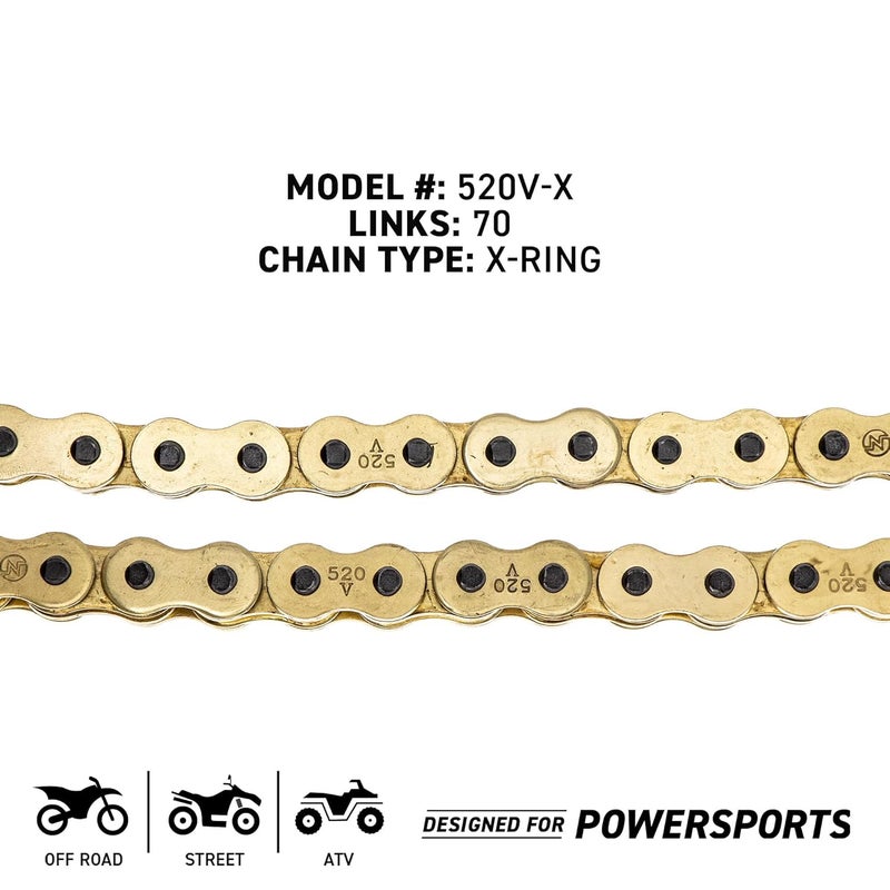 NICHE Gold 520 X-Ring Chain 70 Links with Connecting Master Link - Image 3