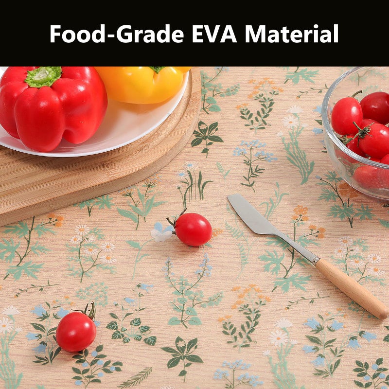 INNOLITES Shelf Liners for Kitchen Cabinets â€“ Drawer Liner Waterproof & Oil-Proof, Non-Adhesive EVA with Floral Pattern â€“ Durable Washable, Easy to Cut (Sage Green, 17.5" x 78.7") - Image 5