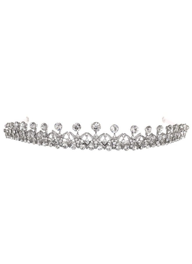 SAMKY Bridal Wedding Tiara Rhinestone Crown Crystal Headpiece Bride'S Hair Accessories  - Image 1