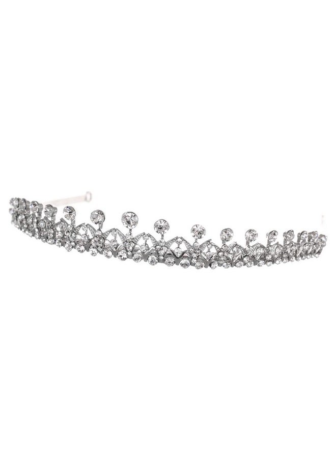 SAMKY Bridal Wedding Tiara Rhinestone Crown Crystal Headpiece Bride'S Hair Accessories  - Image 2