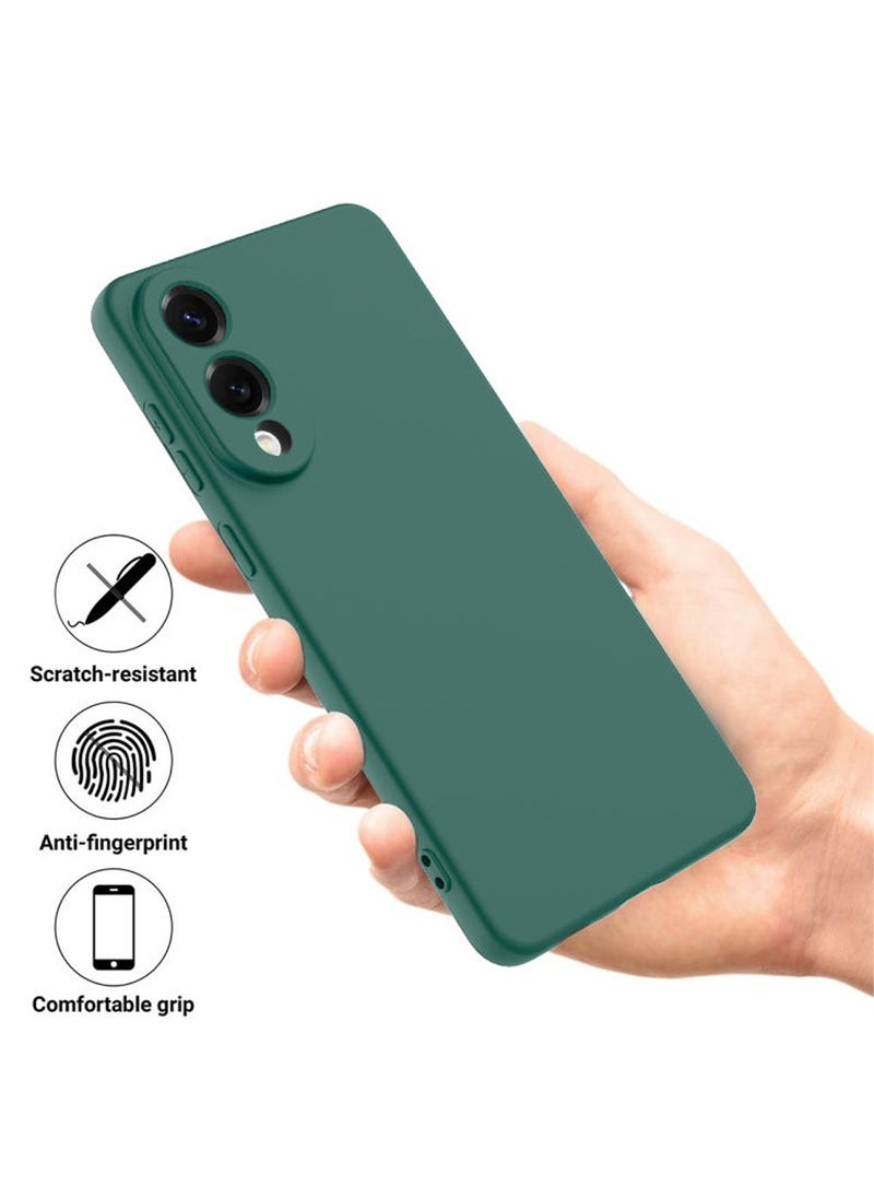 Raxoom Samsung Galaxy S25 Edge 5G 2025 Premium Soft Liquid Silicone Case Cover - Dark Green - Image 2