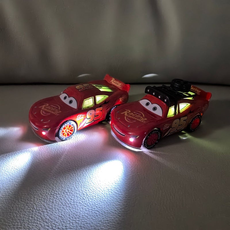 Cars Lightning McQueen Alloy Pull-Back Toy Car with Lights & Music - Image 3