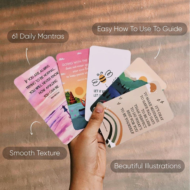 HOUSE OF EDI Motivational Cards | Inspirational Mini Note Cards,Encouragement Card Set with 61 Quotes | Great Gifts for Employees, Appreciation Cards | Daily Wellness Ritual | Made in India - Image 4