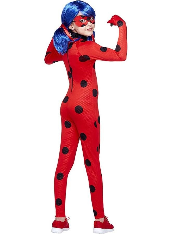 Loquat 3PCS Miraculous Costume Ladybug Cosplay Costume Kids Costume with Eye Mask ,Bag - Image 5