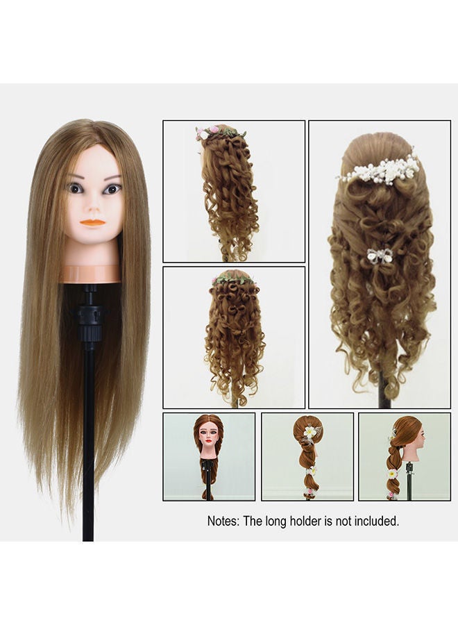 NIBEMINENT Hairdressing Dummy Head Brown 0.671kg  - Image 5