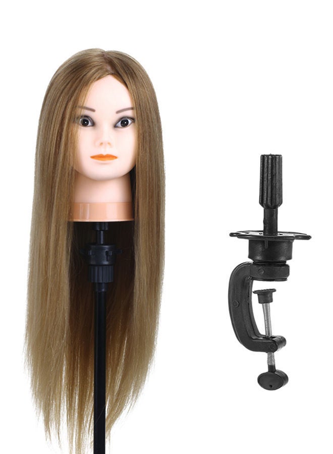 NIBEMINENT Hairdressing Dummy Head Brown 0.671kg  - Image 4