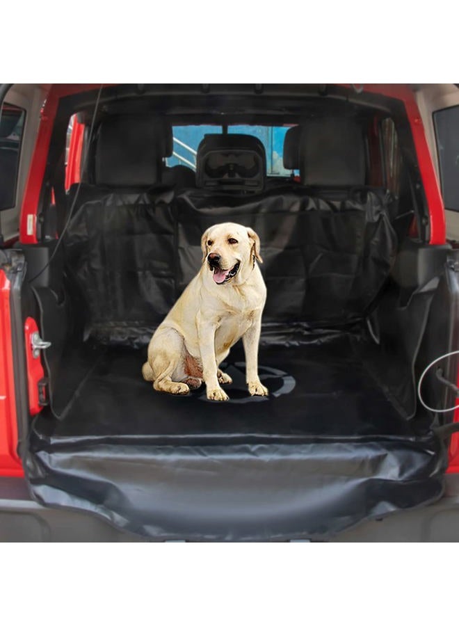 BESTAOO Dog Cargo Liner for Jeep, Waterproof Pet Dog Trunk Cargo Liner for 2007-2021 Jeep Wrangler JK JL 4-Door, Heavy Duty Oxford Nonslip Dog Trunk Cargo Protector Washable Dog Seat Cover (Star) - Image 3