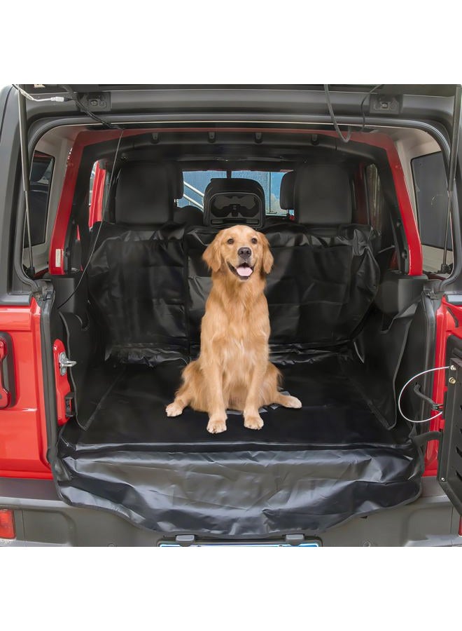 BESTAOO Dog Cargo Liner for Jeep, Waterproof Pet Dog Trunk Cargo Liner for 2007-2021 Jeep Wrangler JK JL 4-Door, Heavy Duty Oxford Nonslip Dog Trunk Cargo Protector Washable Dog Seat Cover (Star) - Image 1