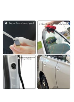 Excefore Car Door Edge Protector Guards, Automaze U Shape Edge Trim Rubber Strip Seal Protector, Protection Door Edge Anti-Collision Rubber Clips Fit for Most Car, Black, 16Ft(5M)  - Image 5