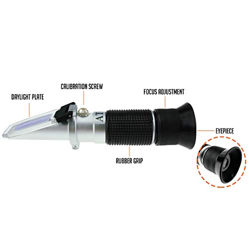 DANOPLUS Honey Moisture 58~90% Brix Refractometer with ATC, Handheld High Measuring Range Sugar Content, Honey, Jelly, Jam and Syrup - Image 4