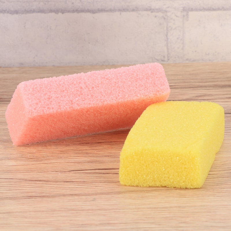2pcs Foot Care Exfoliator Pedicure Tool Foot Pumice Stone Sponge Block Callus Remover Scrubber Dead Hard Skin Remover Cleaner (Ra - Image 2