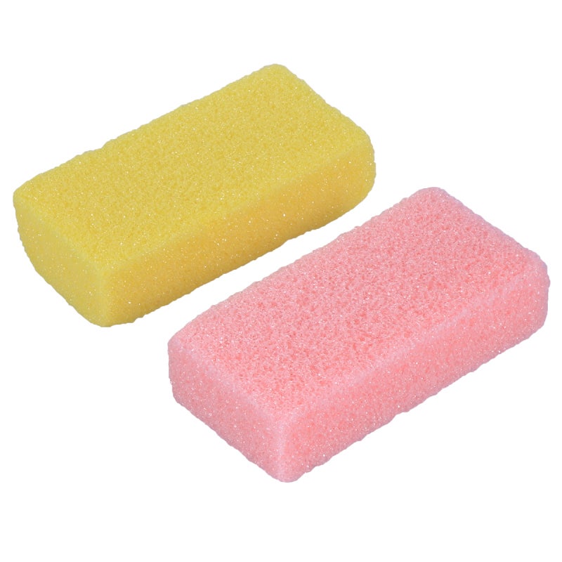 2pcs Foot Care Exfoliator Pedicure Tool Foot Pumice Stone Sponge Block Callus Remover Scrubber Dead Hard Skin Remover Cleaner (Ra - Image 1