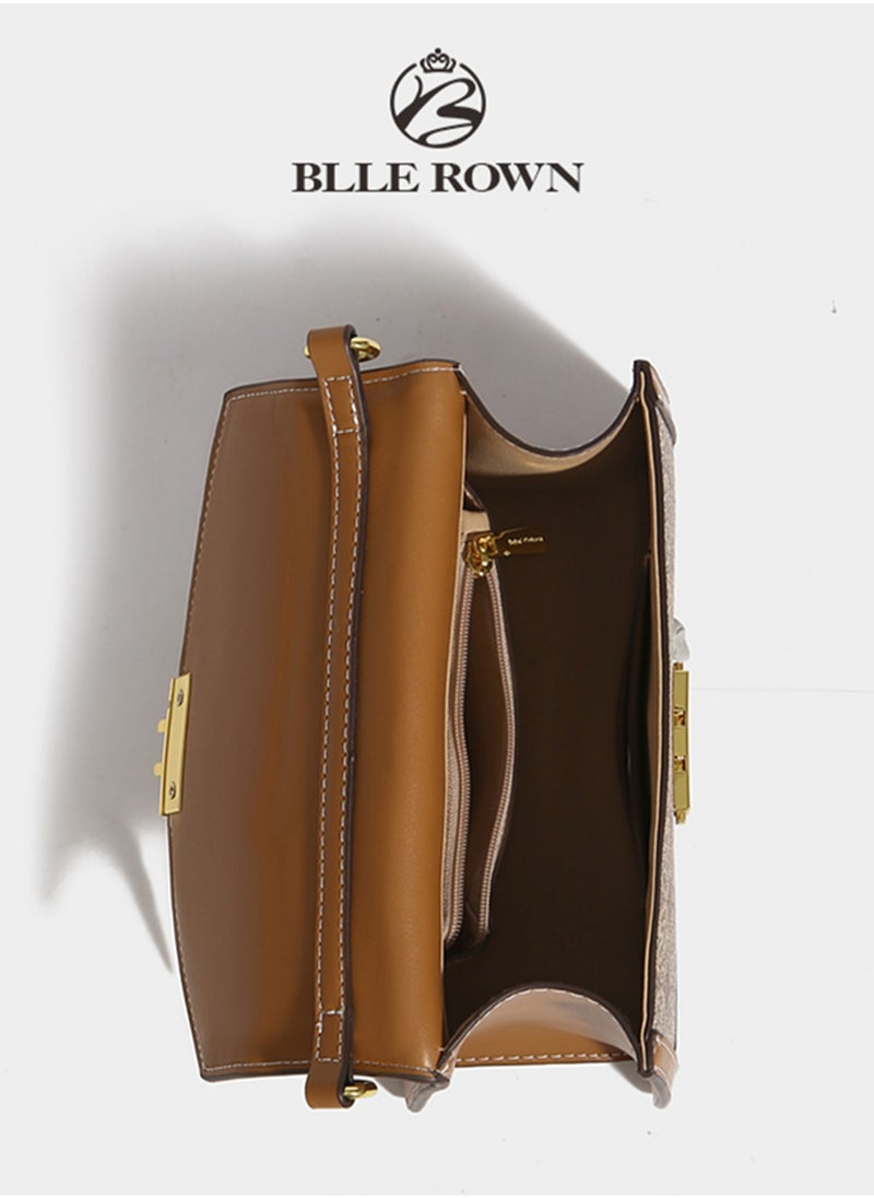 BLLE ROWN Women's Luxury Handbag Elegant Top Handle Satchel Bag with Ribbon For Decoration Stylish Shoulder Bag Crossbody Bag For Ladies,Ideal Gift for Women,Perfect For Casual & Formal Outfits  - Image 5