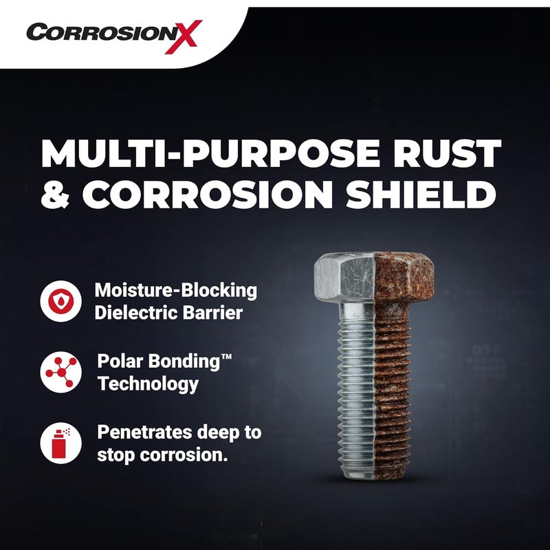 CorrosionX مثبط الصدأ، قوة صناعية، وقاية من التآكل، مادة تشحيم ونافذة للاستخدام البحري، والسيارات، والإلكترونيات، والمركبات الترفيهية، تحمي البراغي، والكابلات، والمحركات، والأجزاء، 6 أونصات بخاخ - Image 2
