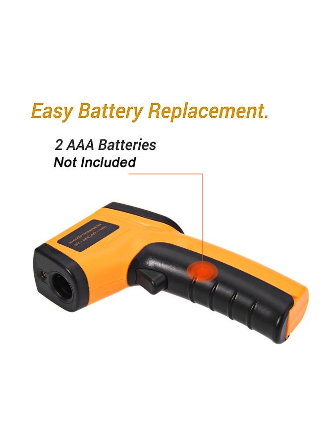 مقياس حرارة رقمي يعمل بالأشعة تحت الحمراء أصفر/أسود 18.5x13x3.47سم - Image 2