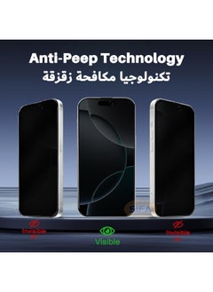 Glass 2 Pack Privacy Screen Protector for iPhone 16, [30° Anti-Spy][9H Hardness][Anti Scratch][Bubble Free] Tempered Screen Protector for iPhone 16 6.1 inch (Boxed, 2PCS)  - Image 3