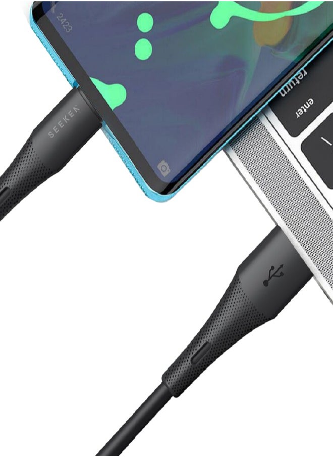 SEEKEN 30W SILICONE 1M USB TO TYPE C-CABLE | Fast Charging | Braided Cable | Premium Design. - pzsku/ZECFFE05AB9E4F6CBAE50Z/45/_/1736331669/e8e7c1a5-07fe-4d35-9ff0-c60630fa7c60