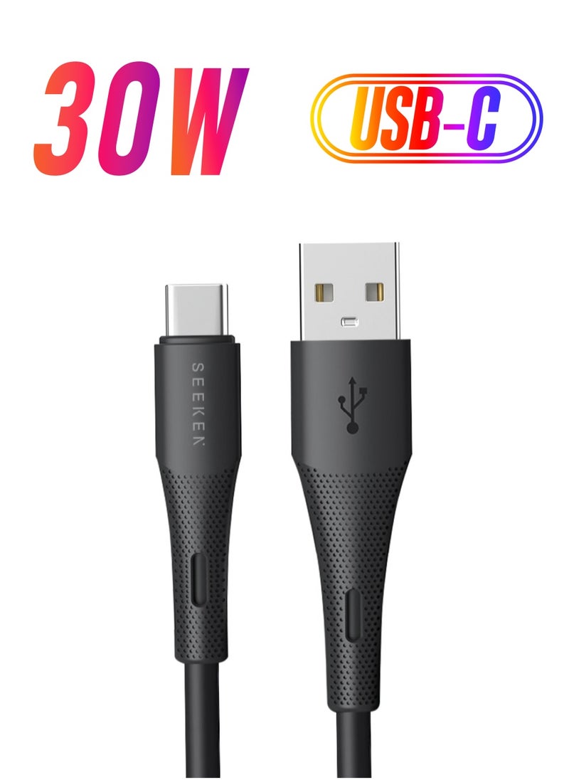 SEEKEN 30W SILICONE 1M USB TO TYPE C-CABLE | Fast Charging | Braided Cable | Premium Design. - pzsku/ZECFFE05AB9E4F6CBAE50Z/45/_/1738266871/76855132-05c3-4f80-9e0f-4635e3234c93