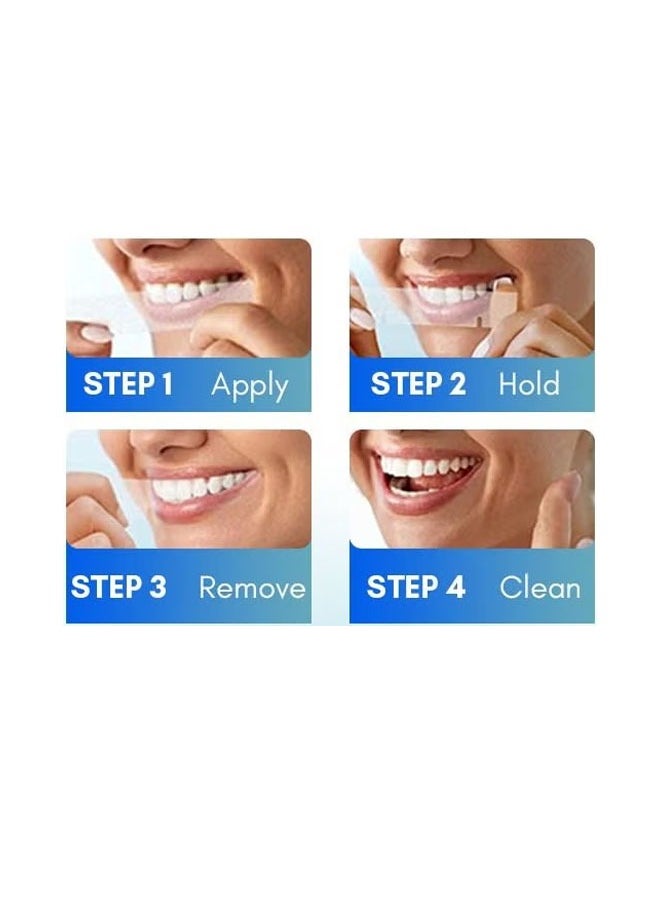 LOOPITYS 28 pcs 14 pairs of 5D Bright Teeth Whitening Strips Safe formula 100% authentic brand PAP+ Teeth Whitening Strips 14 treatments Professional Teeth Whitener for Enamel and Stains | Unisex  - Image 2