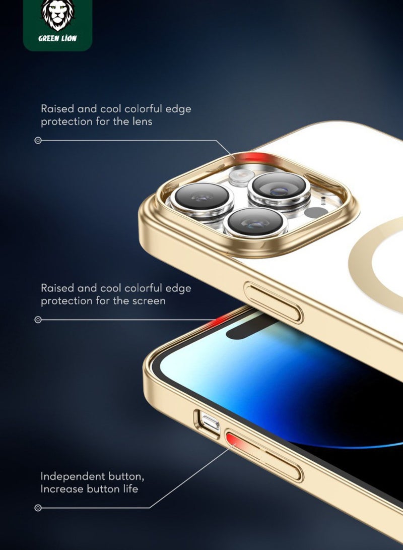 Green Lion Delgado Chrome Magsafe Case for iPhone 14 Pro ( 6.1" ) - Silver - Image 4