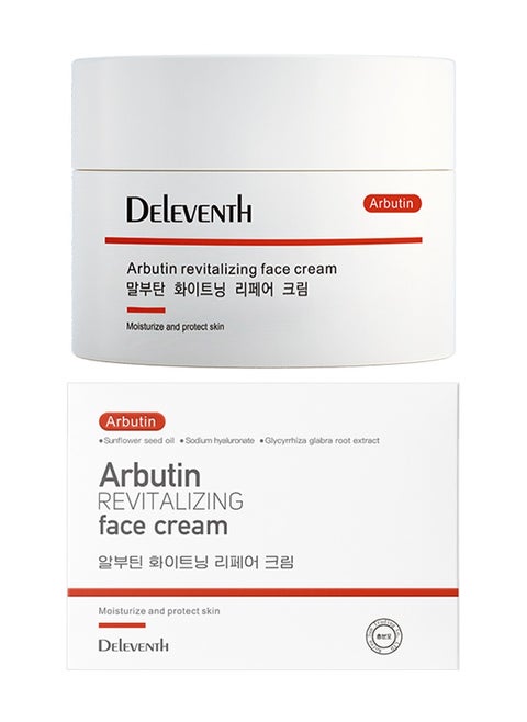 DEleventh العلامة التجارية الكورية كريم ألفا أربوتين المنشط للوجه 30g / مع فيتامين سي وهيالورونات الصوديوم لبشرة أكثر إشراقًا وتوحيدًا وترطيبًا عميقًا