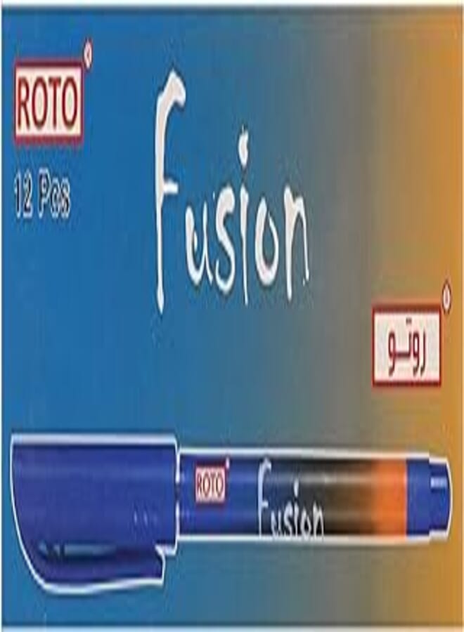 Roto Fusion Pen 0.7 mm Pack Of 12 Pcs. - Blue
