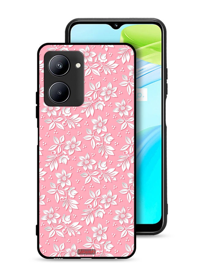 Tolwak Realme C33 Protective Case Cover Flowers Background Pattern - Image 1