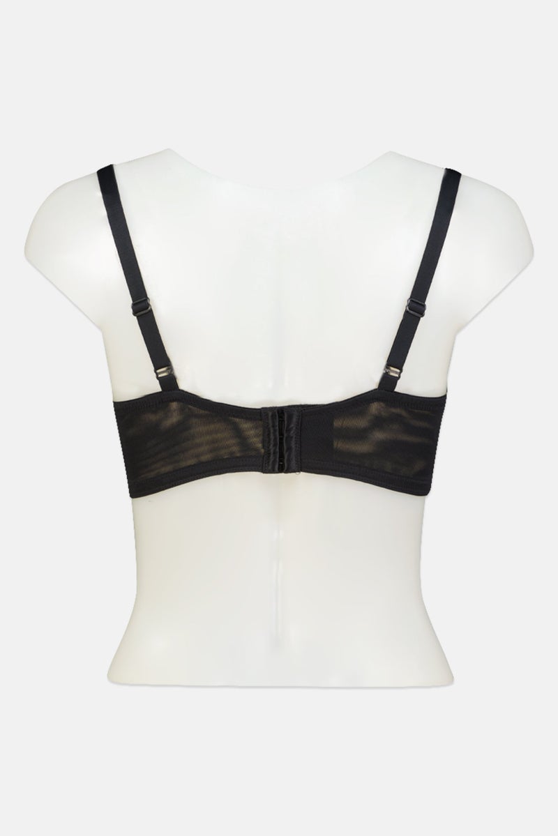 TRIUMPH سوتيان نسائي مبطن مزخرف، أسود - Image 2