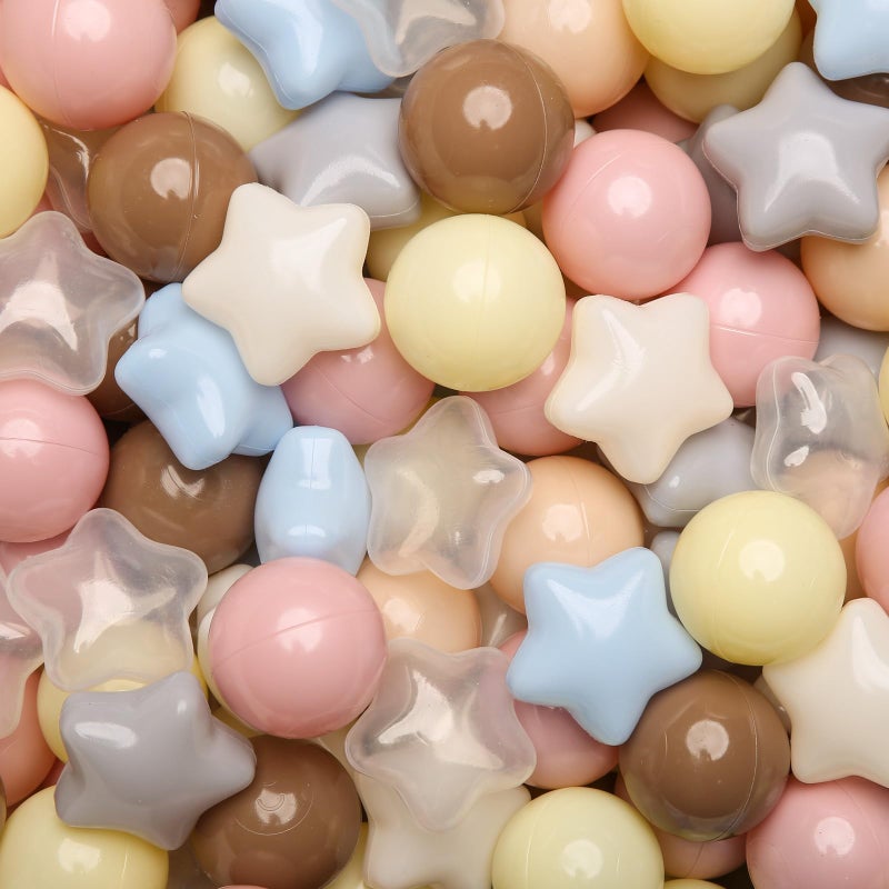 GOGOSO Ball Pits Balls Toddlers 50 100 200 500 Plastics Shape Ball NonPhthalate NonBPA NonToxic 22Inch Crush Proof Play Balls Cream Mix100 Balls - Image 3