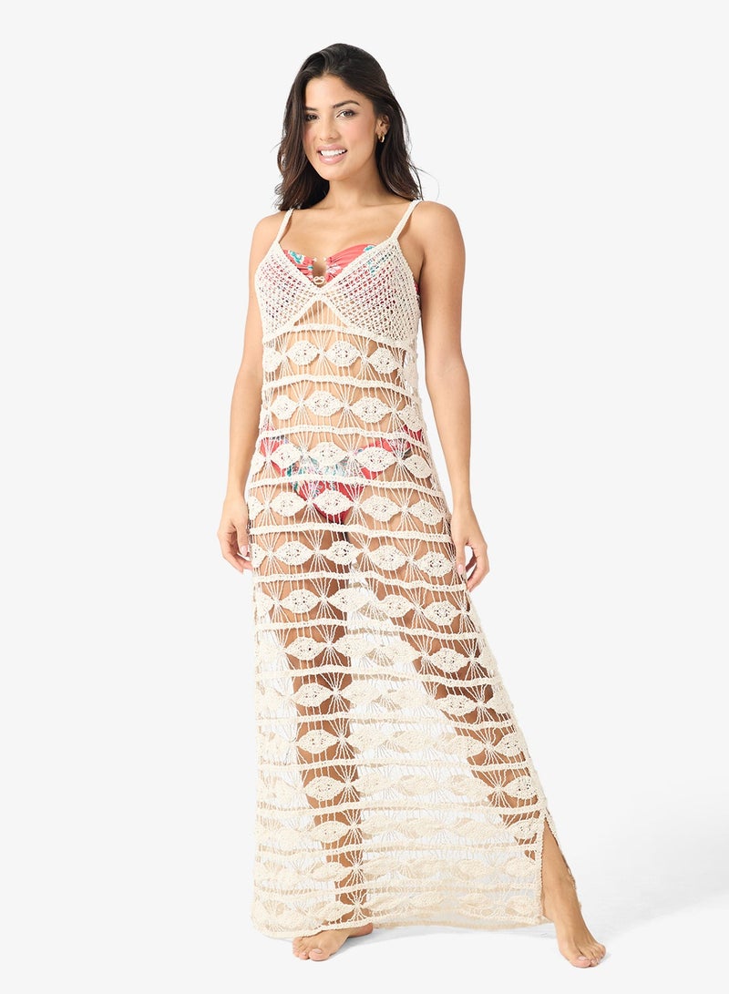 Ginger Crochet Slip Beach Dress - Image 2