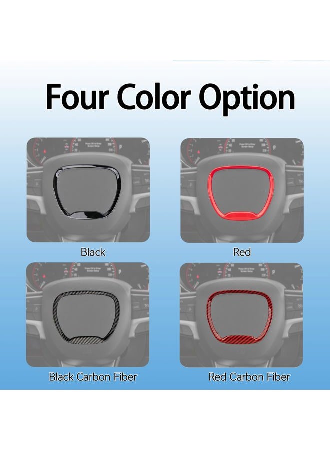 VANEST Central Control Steering Button Frame Trim Compatible with Dodge Challenger Durango 2015-2025, Car Interior Decoration Accessories (Red) - Image 3