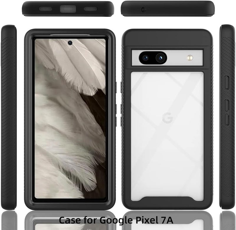 زيني غطاء لهاتف Google Pixel 7a، حماية صدمات 360 درجة مع حماية شاملة وواقي شاشة مدمج، غطاء خارجي متين بإطار - أزرق داكن - Image 2
