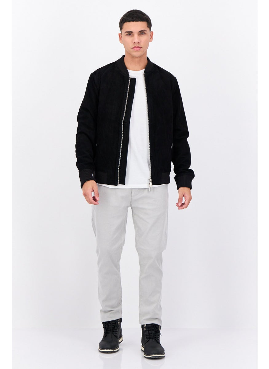 Selected Homme Men Solid Motorcycle Jacket, Black  - Image 4