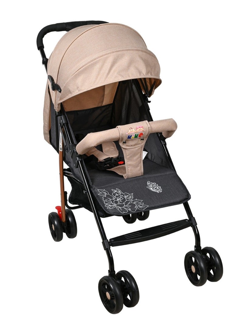 Kiko Comfortable Stroller 6 Wheels (0+) - Beige - Image 1