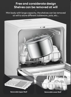Sharpdo Portable Dishwasher, Installation-Easy Energy-Saving Portable Dishwasher With 5-Liter Water Per Time, Tableware Capacity for 8 People  - Image 2