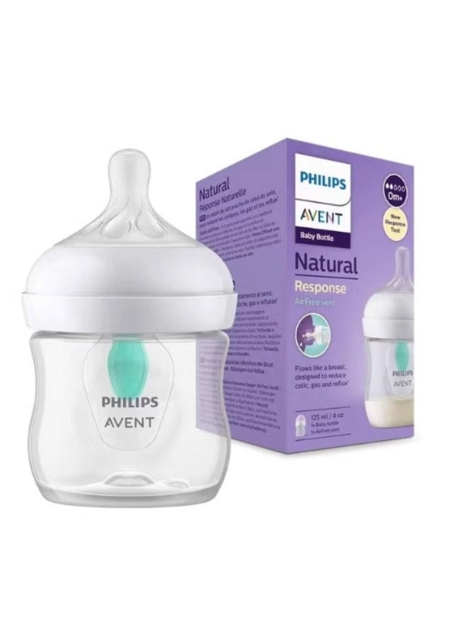 Natural Response Baby Feeding Bottle 125Ml |No.1 Brand Recommended by Moms Worldwide |Natural Response Technology Mimics Breastfeeding | Uniquely Designed Nipple Releases Milk Only When Baby Drinks