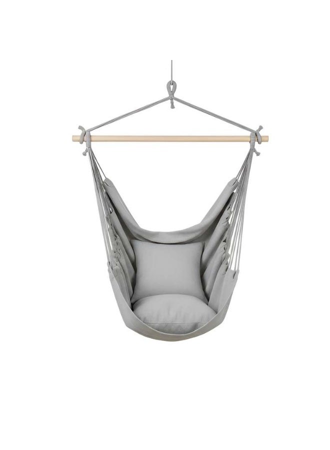 Pan Home Hammock Swing Chair with 2 Cushions 130x100cm - Grey - 223AIC9903804 - Image 5