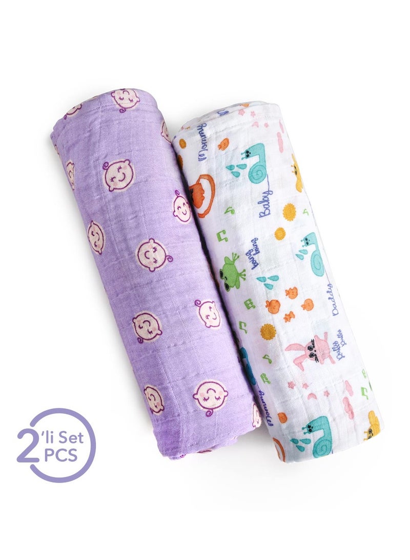 Set of Tote Diaper Bag Changing Mat and 2pc Muslin Cloth Swaddles, Multipurpose Shoulder Bag, Water-resistant Changing Mat, 2pc Muslin Cloth Swaddle, Baby Care Bundle