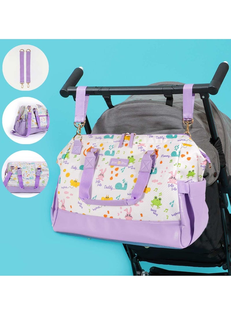 Set of Tote Diaper Bag Changing Mat and 2pc Muslin Cloth Swaddles, Multipurpose Shoulder Bag, Water-resistant Changing Mat, 2pc Muslin Cloth Swaddle, Baby Care Bundle