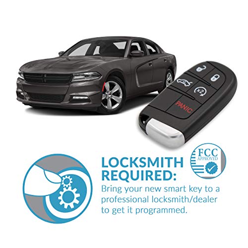 Keyless2Go Replacement for 5 Button Proximity Smart Key Dodge Chrysler M3N-40821302 (Sedan) - Image 5