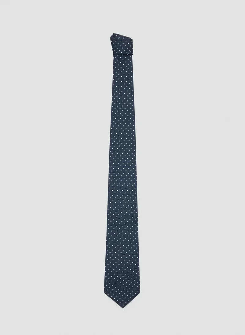 Polka-dot silk tie