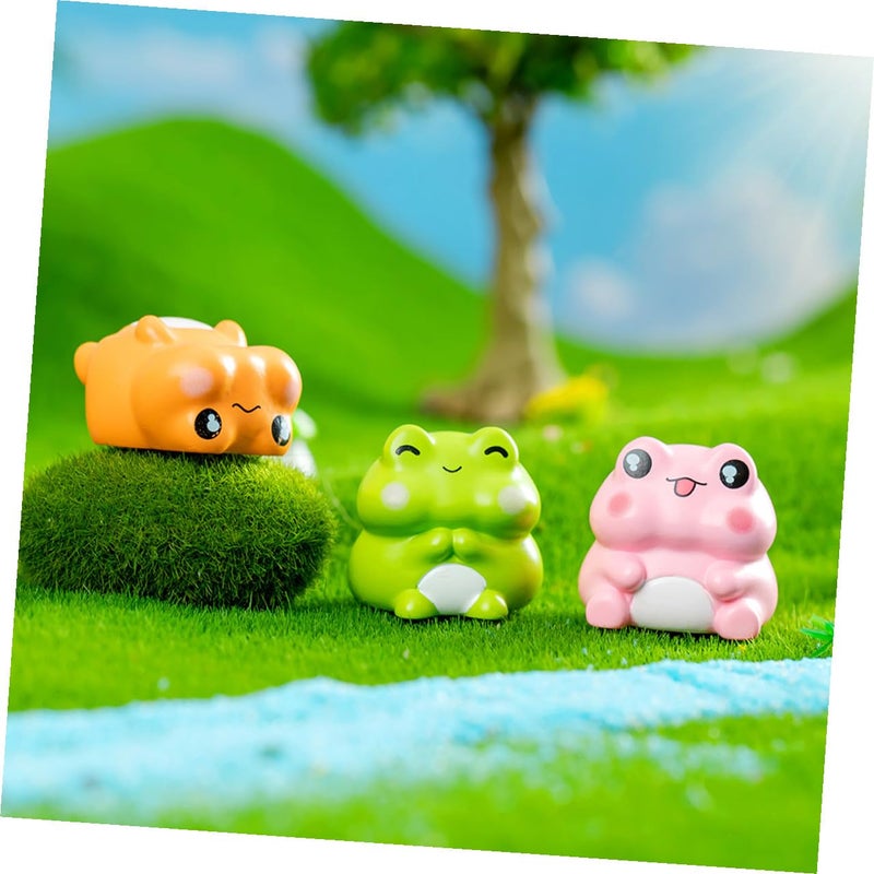Mini Garden Frog Figurines Resin Miniature Animals For Bonsai Fairy Garden Landscape Decoration - Image 5