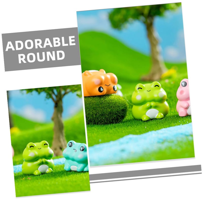 Mini Garden Frog Figurines Resin Miniature Animals For Bonsai Fairy Garden Landscape Decoration - Image 4