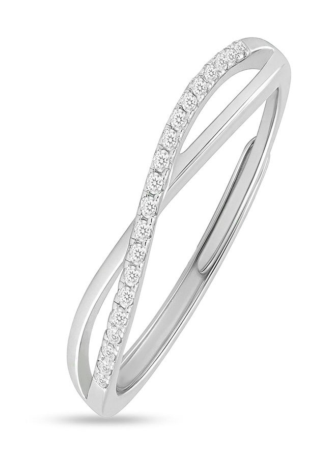 ZAVYA 925 Silver Infinite Sparkle of Love Adjustable Rhodium Plated Ring | Gift for her, Gifts for Women & Girls | With Certificate of Authenticity and 925 Stamp - Image 5
