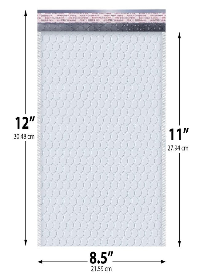MAILERVIEW White Poly Bubble Mailers 8.5x12 inch #2 | Self Seal Padded Envelopes | Cushioned Bubble Mailer | Usable Size 8.5x11 | WaterProof | Lightweight mailing Shipping Bags | US Made | 100 Pack Bulk - Image 2