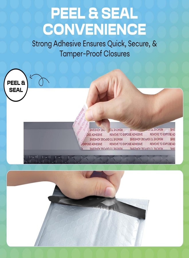 MAILERVIEW White Poly Bubble Mailers 8.5x12 inch #2 | Self Seal Padded Envelopes | Cushioned Bubble Mailer | Usable Size 8.5x11 | WaterProof | Lightweight mailing Shipping Bags | US Made | 100 Pack Bulk - Image 3