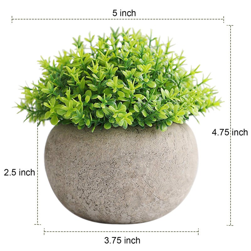 THE BLOOM TIMES THE BLOOM TIMES 2 Pcs Fake Plants for Bathroom/Home Office Decor  Small Artificial Faux Greenery for House Decorations (Potted Plants)  - Image 4