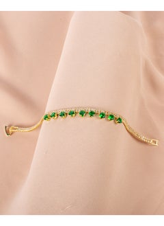 Green Zirconic Stainless Steel Bracelet